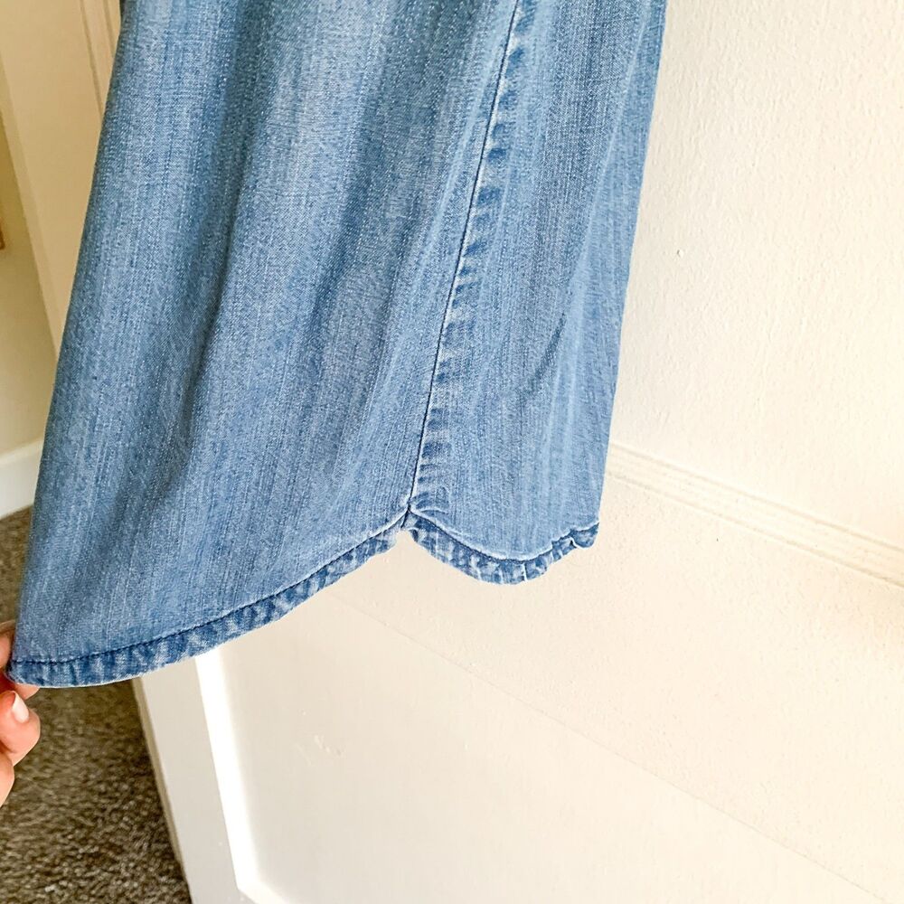 Womens J Crew Dress Size Small Denim Chambray Sleeveless Knee-Length Shift - Picture 4 of 8